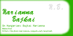 marianna bajkai business card